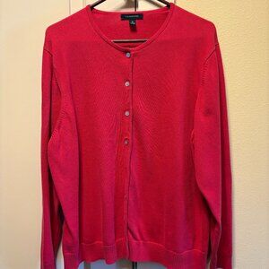 Lands' End Red Cardigan - Size 1X